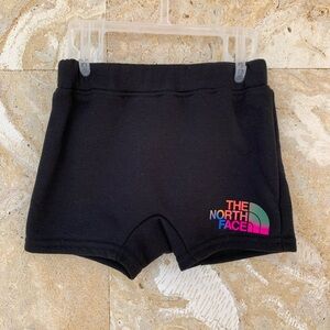 The North Face Kids Black Shorts with Colorful Logo